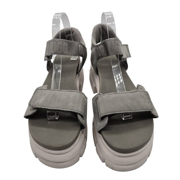 UGG Women's Sandals Size 11 Ashton Ankle Strap Suede Platform Chunky Green (701) - Picture 1 of 8